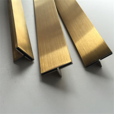 T-Edelstahl-Goldsilberne Aluminiumfliesen-Ordnung 8mm 10mm
