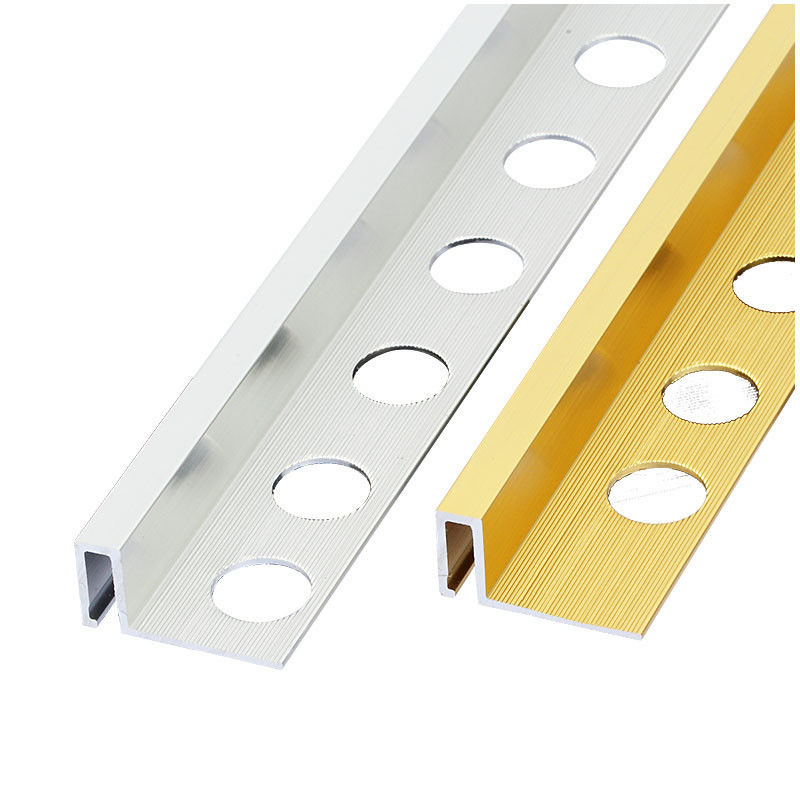 Anodisierte Aluminiumübergangs-Streifen-Quadrat-Rand-Fliesen-Ordnungs-Bodenfliese-dünne Aluminiumfolien-Aluminiumrand-Ordnung