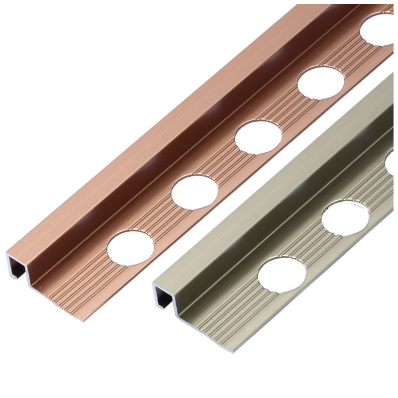Anodisierte Aluminiumübergangs-Streifen-Quadrat-Rand-Fliesen-Ordnungs-Bodenfliese-dünne Aluminiumfolien-Aluminiumrand-Ordnung