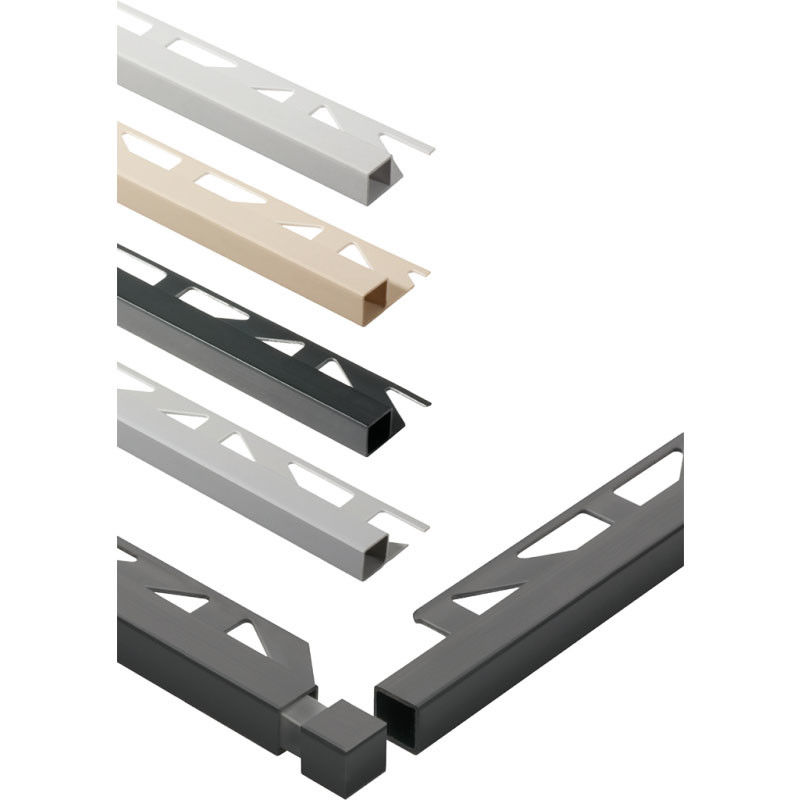 Aluminiumprofil-quadratische Rand-Fliesen-Ordnung für Badezimmer-Boden-Held-Metallecken-Ordnung