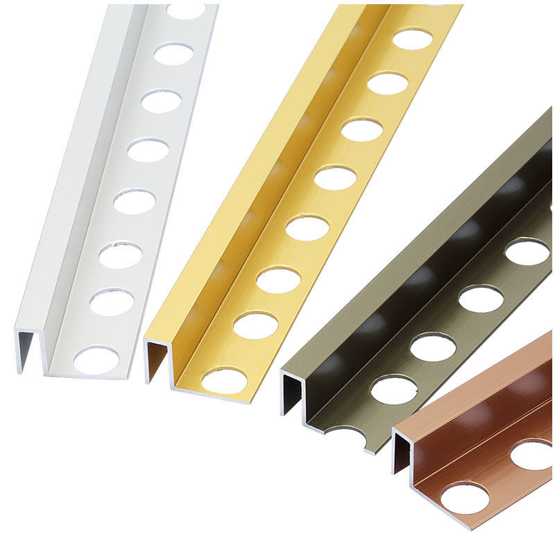 Aluminiumprofil-quadratische Rand-Fliesen-Ordnung für Badezimmer-Boden-Held-Metallecken-Ordnung