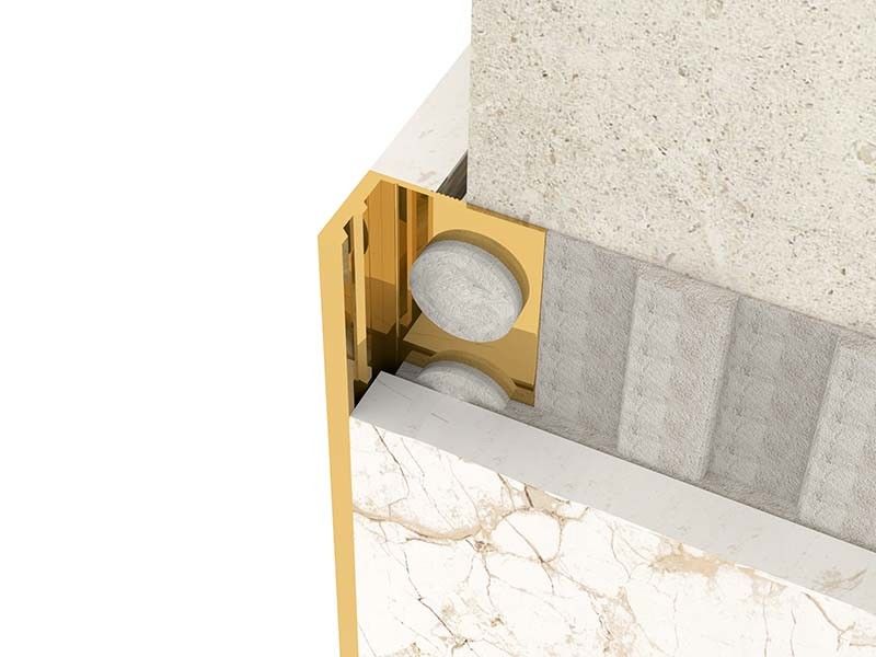 Helle Metallfarbedelstahl-Fliese trimmen 8mm quadratische Form