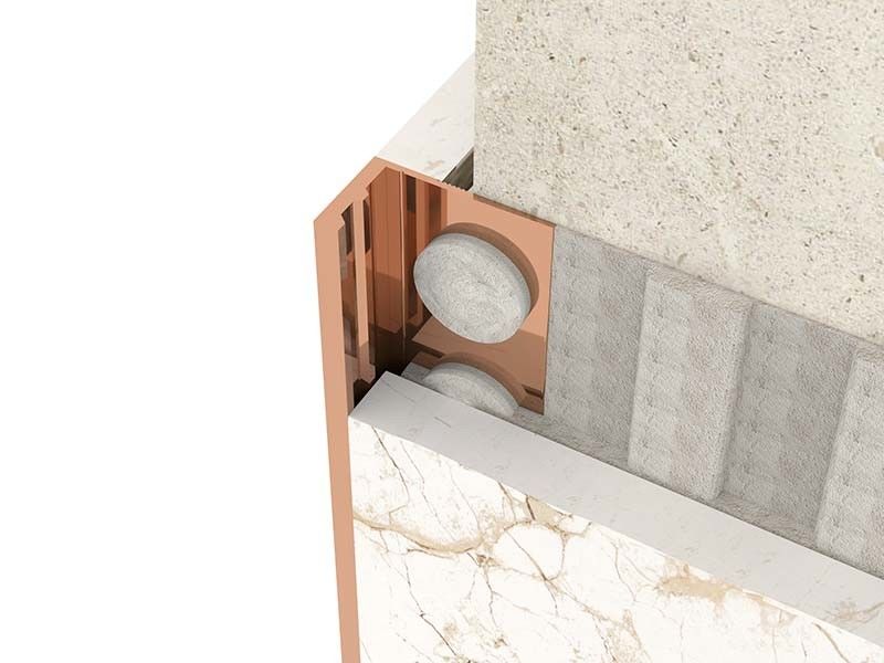 Helle Metallfarbedelstahl-Fliese trimmen 8mm quadratische Form