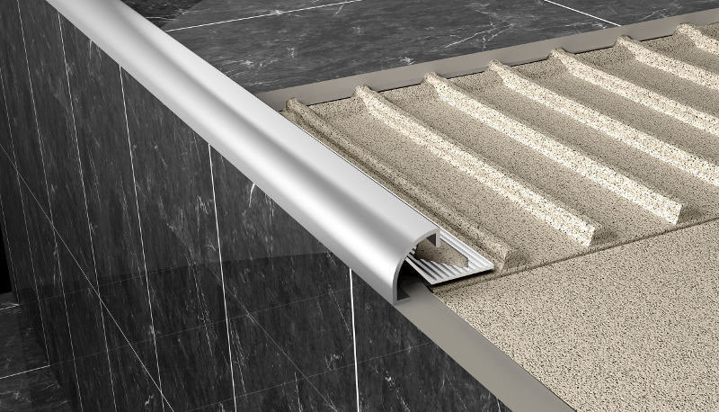 Antikollisionsstreifen decken keramische Marmorsteine umranden Bendable Aluminiumstreifen TUV mit Ziegeln