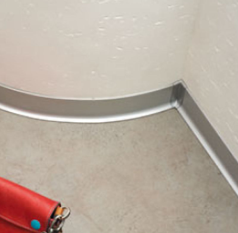 Selbstklebende Aluminium- umsäumende Profil-60mm gebogene Metall-Coved-Fussleiste