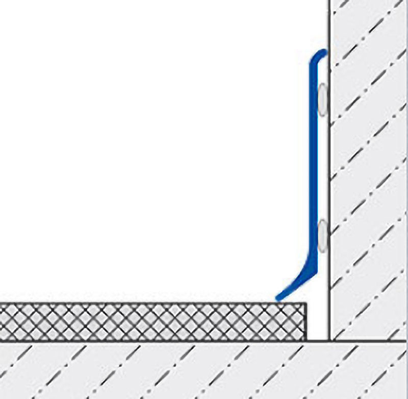 Selbstklebende Aluminium- umsäumende Profil-60mm gebogene Metall-Coved-Fussleiste