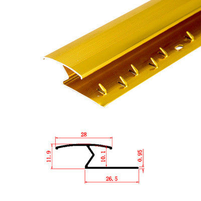 Aluminiumübergangs-Streifen-Tür-Schwelle der metallteppich-Rand-Ordnungs-10mm