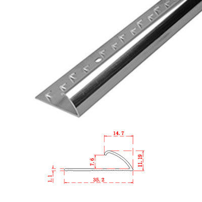 Aluminiumübergangs-Streifen-Tür-Schwelle der metallteppich-Rand-Ordnungs-10mm