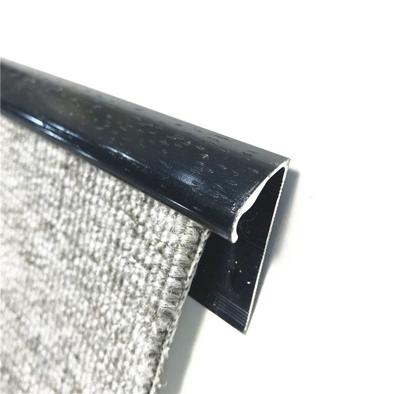 Fliesen-Übergangs-Streifen-Aluminiumteppich-Ordnung 2.5cm Teppich-Zusatz-Chromes silberne