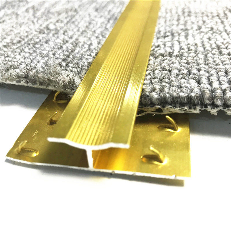 Fliesen-Übergangs-Streifen-Aluminiumteppich-Ordnung 2.5cm Teppich-Zusatz-Chromes silberne