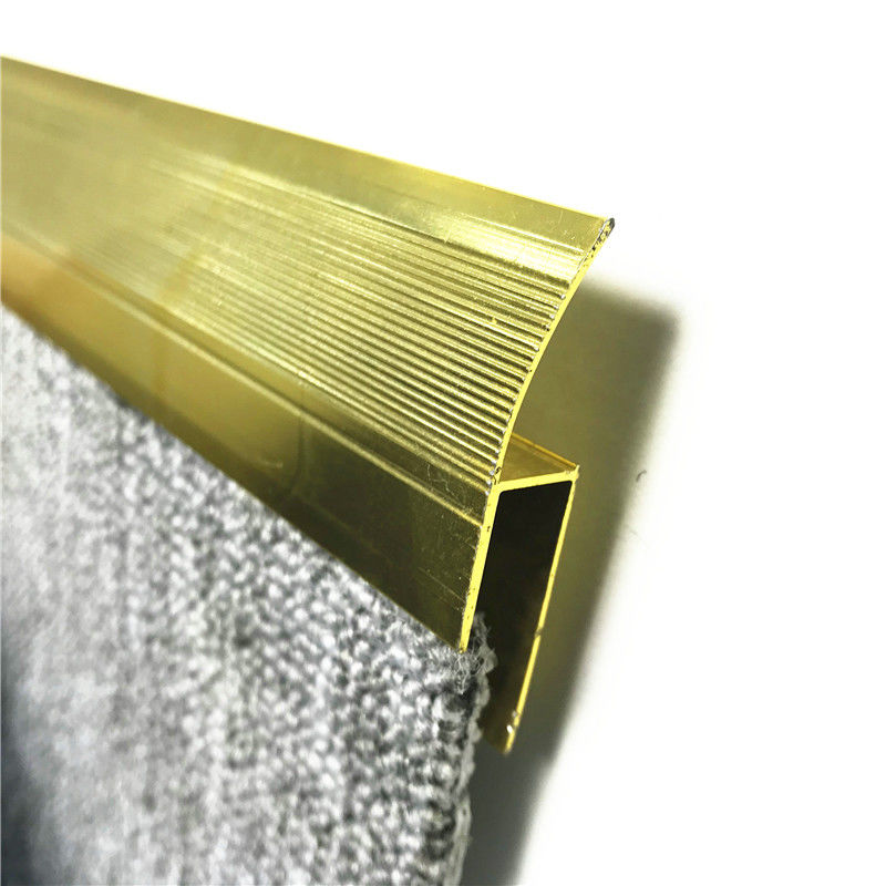 Fliesen-Übergangs-Streifen-Aluminiumteppich-Ordnung 2.5cm Teppich-Zusatz-Chromes silberne