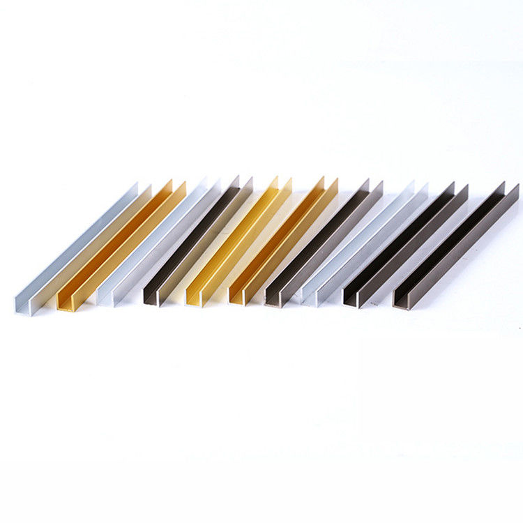 FLIESEN-Ordnungs-Runden-Rand U L Form Rose Gold Carpet Transition Ceramics 20mm Aluminium
