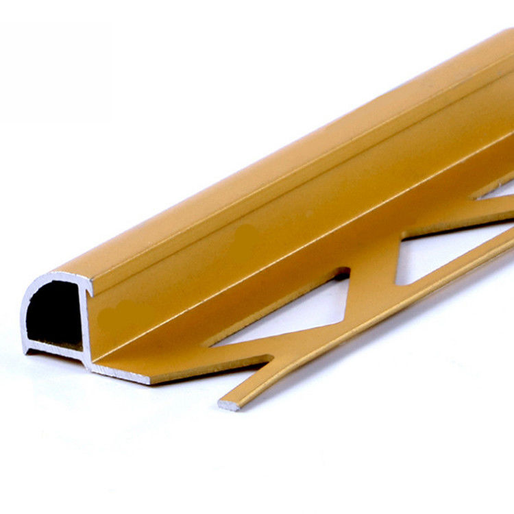 FLIESEN-Ordnungs-Runden-Rand U L Form Rose Gold Carpet Transition Ceramics 20mm Aluminium