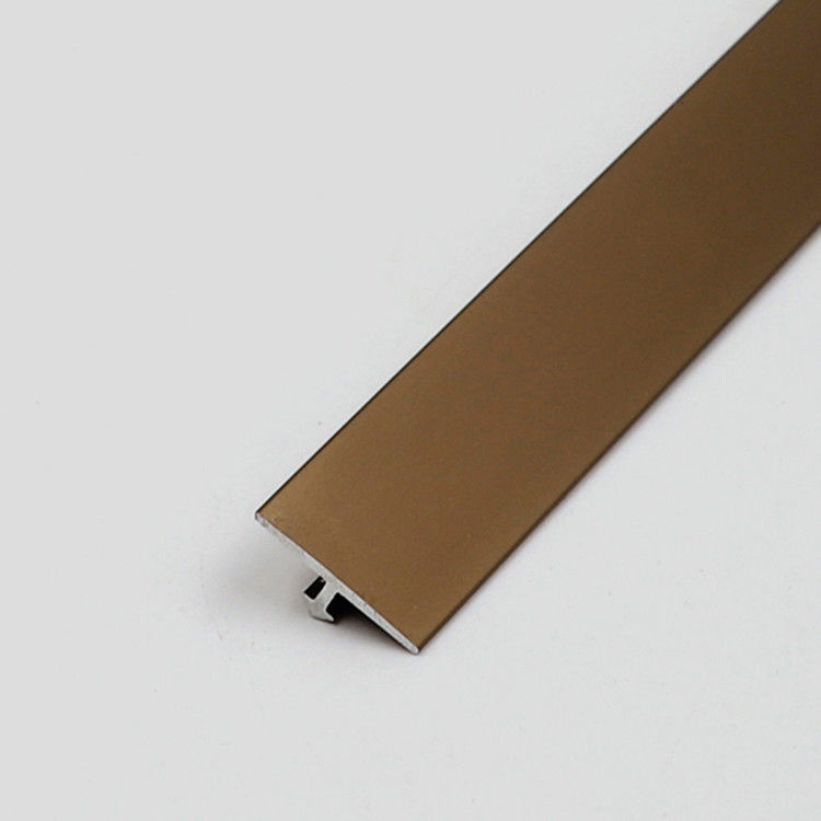Aluminiumanodisierungsgoldaluminiumquadrat-Rand-Fliese trimmen t-Form