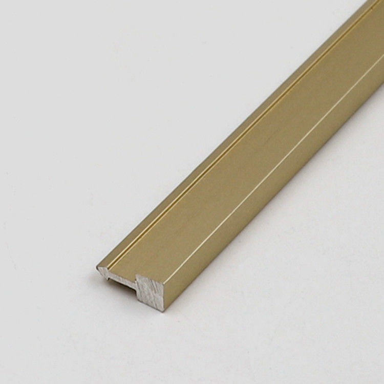 Aluminiumanodisierungsgoldaluminiumquadrat-Rand-Fliese trimmen t-Form