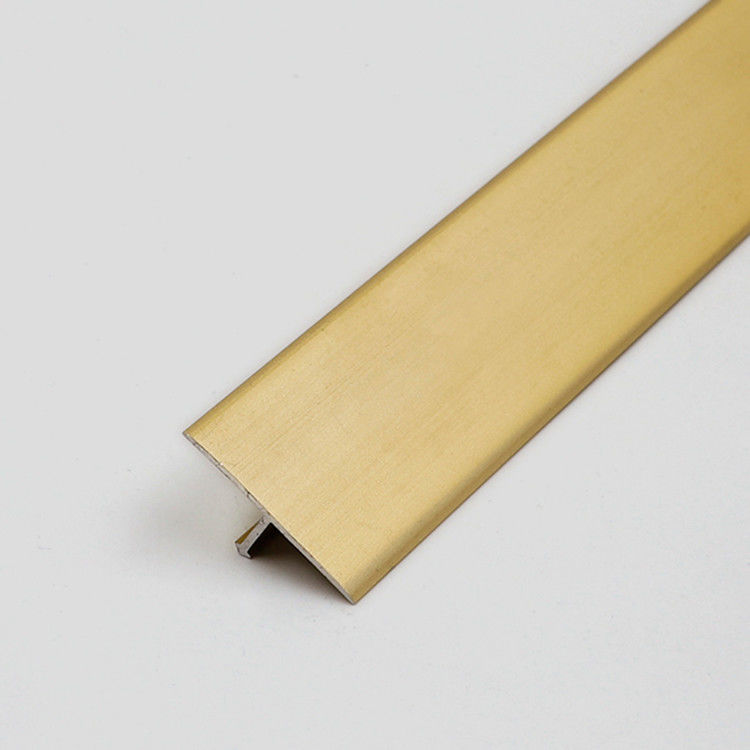 Aluminiumanodisierungsgoldaluminiumquadrat-Rand-Fliese trimmen t-Form
