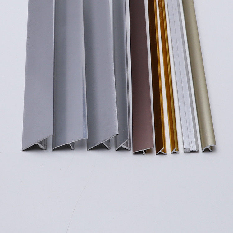 Aluminiumanodisierungsgoldaluminiumquadrat-Rand-Fliese trimmen t-Form