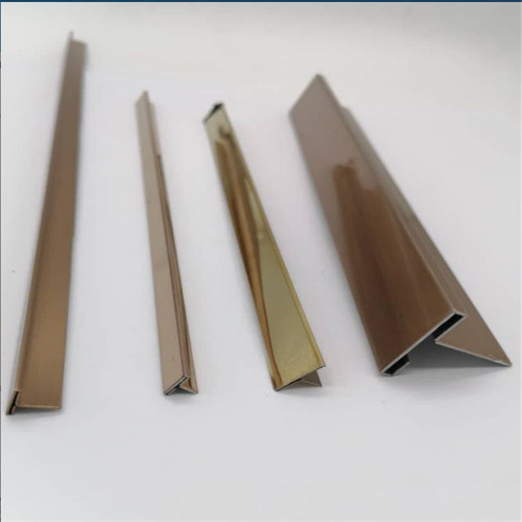 T-Edelstahl-Goldsilberne Aluminiumfliesen-Ordnung 8mm 10mm