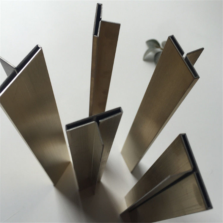 T-Edelstahl-Goldsilberne Aluminiumfliesen-Ordnung 8mm 10mm