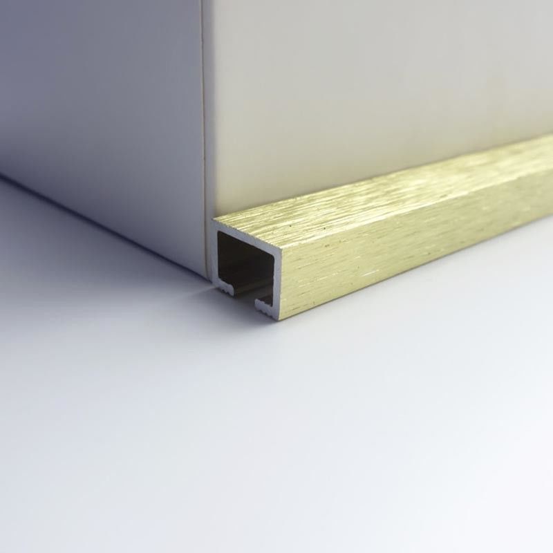 10MM L-förmiges Ordnungs-Bürsten-Aluminiumgold ISO9001