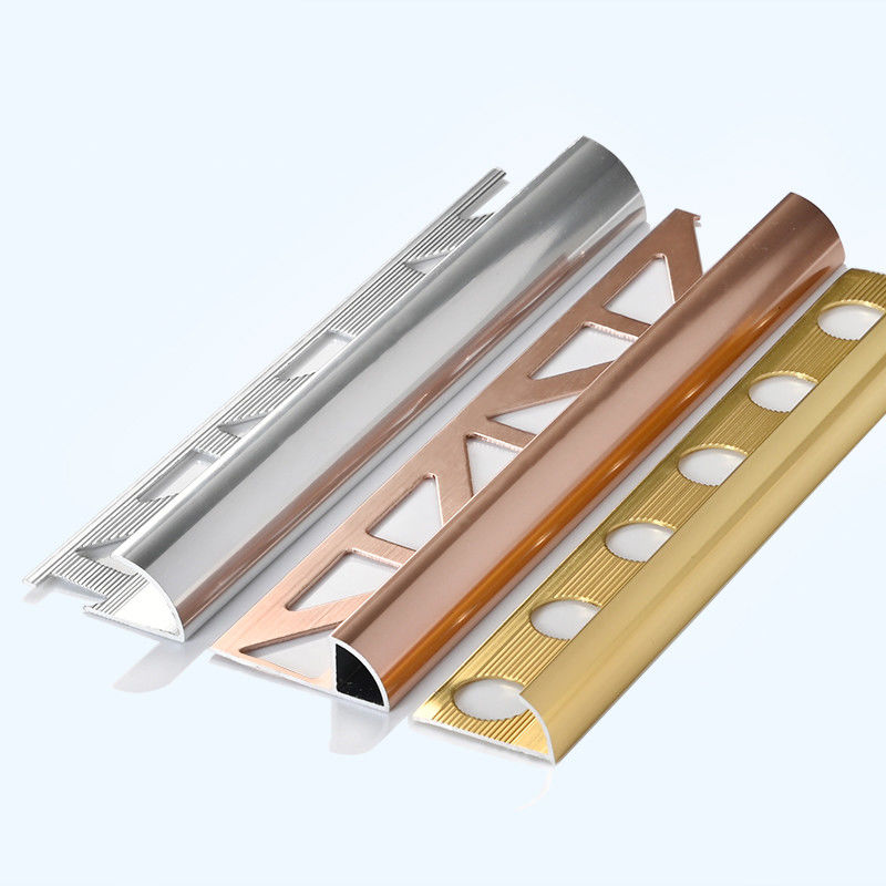 Bürsten Sie Runden-Rand-Fliesen-Ordnungs-Dekoration des Gold10mm Chrome