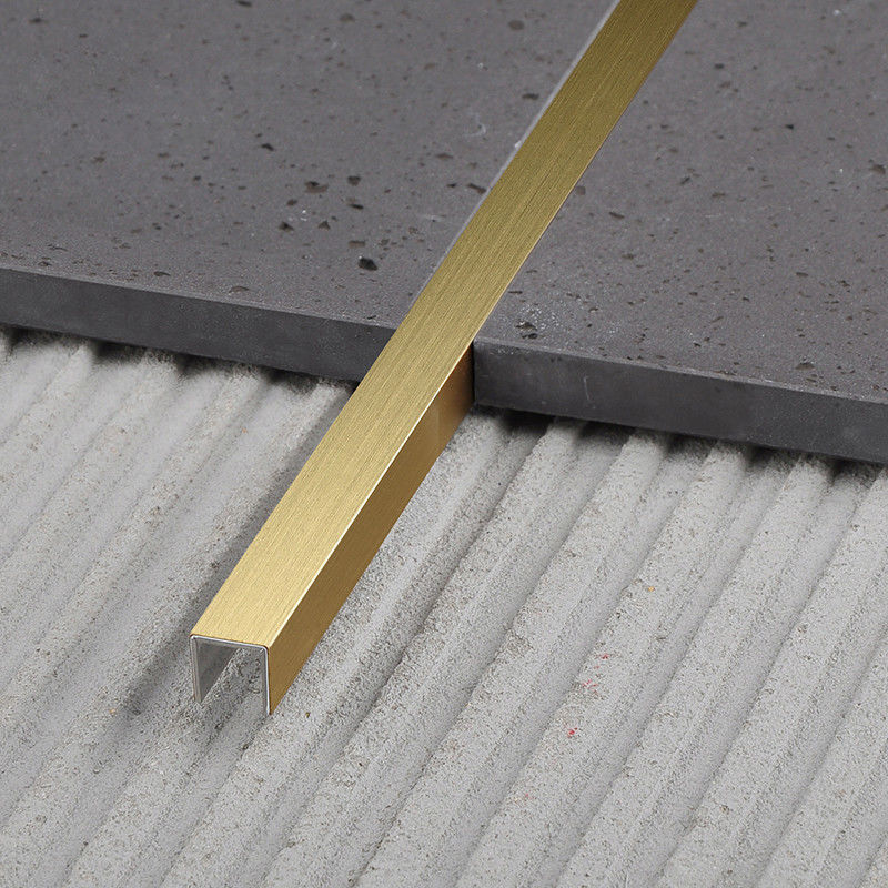 Messingfliesen-Ordnungs-einfache Installation U formen der Wand-Boden-Dekorations-8mm kupferne Fliesen-Ordnung
