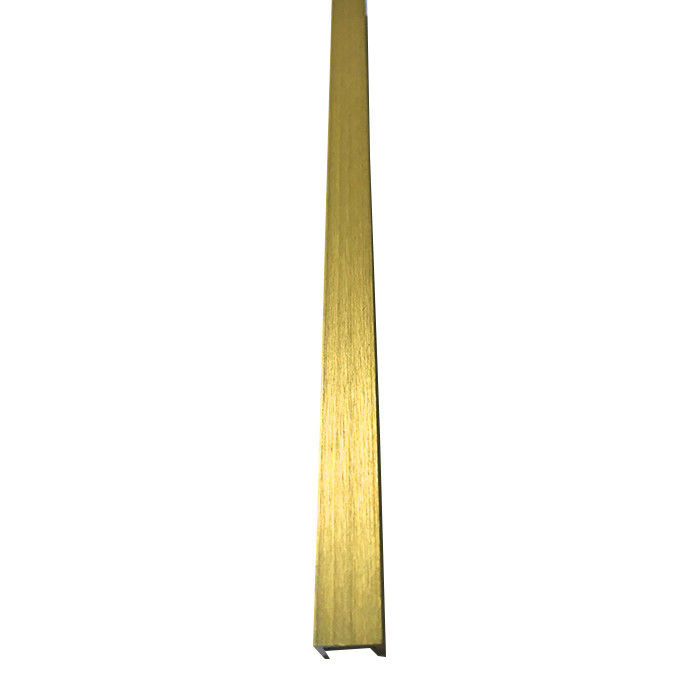 Verdrängungs-Profil bürstete Messingder fliesen-Ordnungs-12mm Form Wand-des Übergangs-U