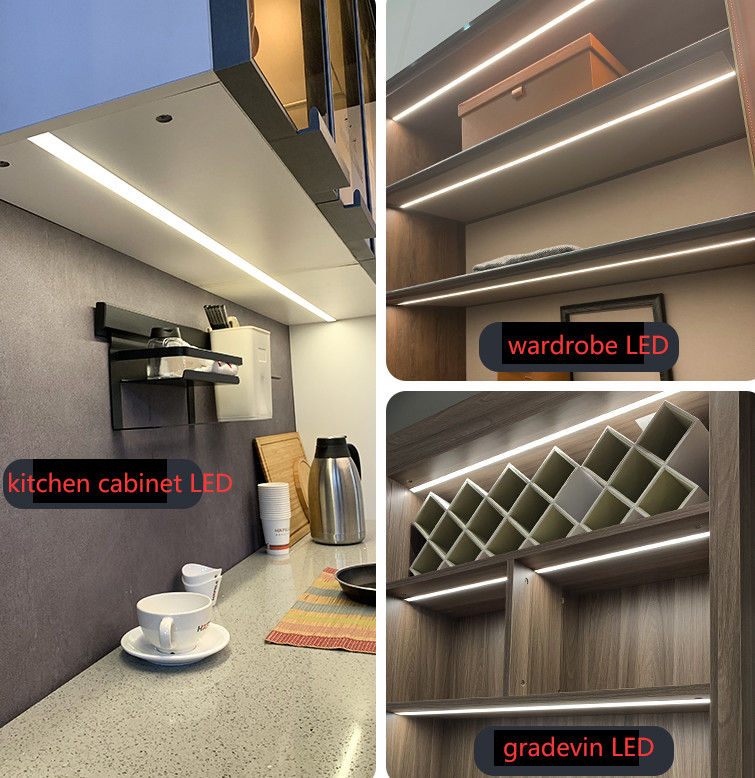 Flexibles dekoratives Aluminium-LED Profil-Antikratzer des Wandschrank-